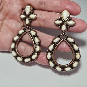 Copper tone Samantha western teardrop earrings